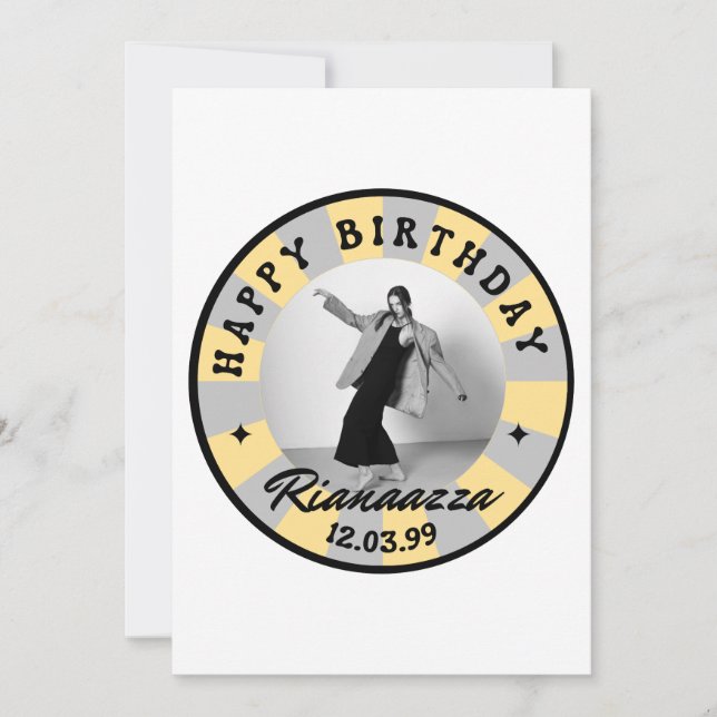 besonderer Geburtstag  Einladung (Vorderseite)