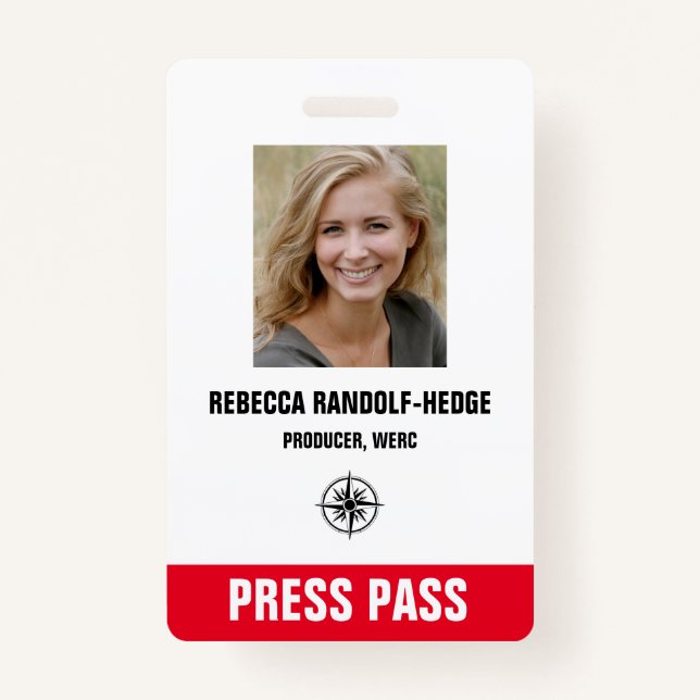 BESONDERES EREIGNIS PRESSEPASS - Foto I.D. Ausweis (Vorderseite)