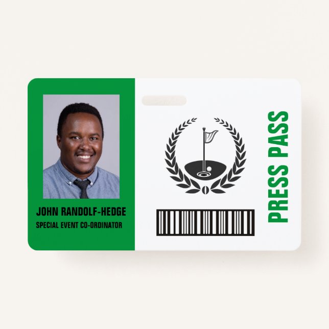 BESONDERES GOLF EVENT SECURITY ABZEICHEN AUSWEIS (Vorderseite)