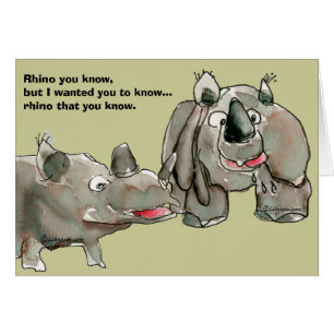 Besonders anzufertigen Cartoonrhinos-Karte