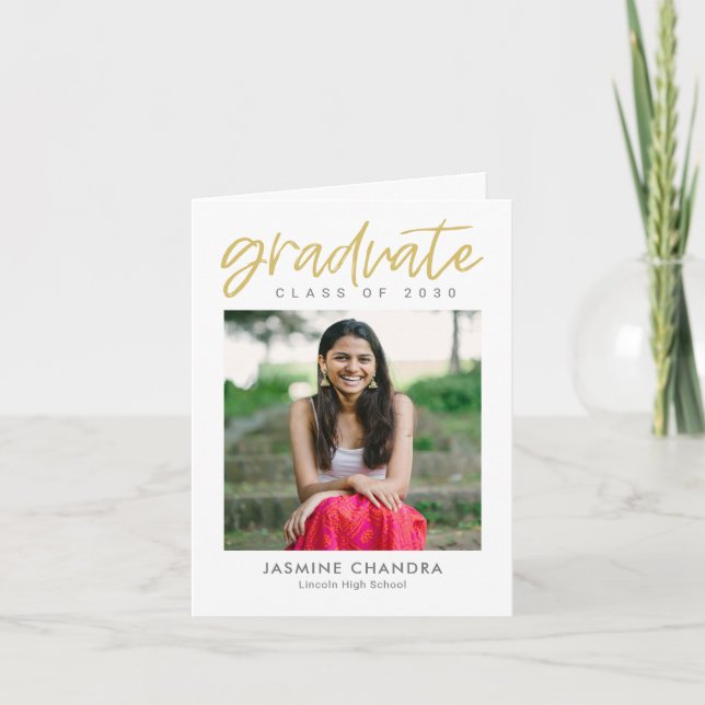 Besonders Coole Editable Color Abschluss Vielen Da Dankeskarte (Vorderseite)