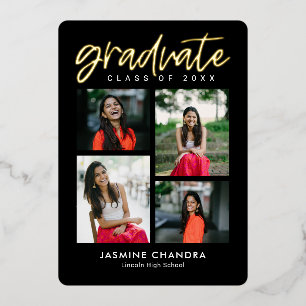 Besonders Cooler Foil-Abschluss bearbeitbare Farbe Folieneinladung