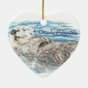 Besonders erfreulich Humorales Niedliches Otter-Ti Keramikornament