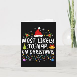 Besonders lustig ist das Nickerchen an Weihnachten Karte