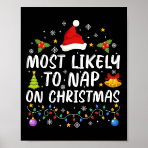 Besonders lustig ist das Nickerchen an Weihnachten Poster