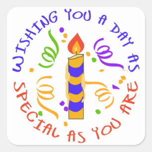 BESONDERS, WIE SIE SIND QUADRATISCHER AUFKLEBER