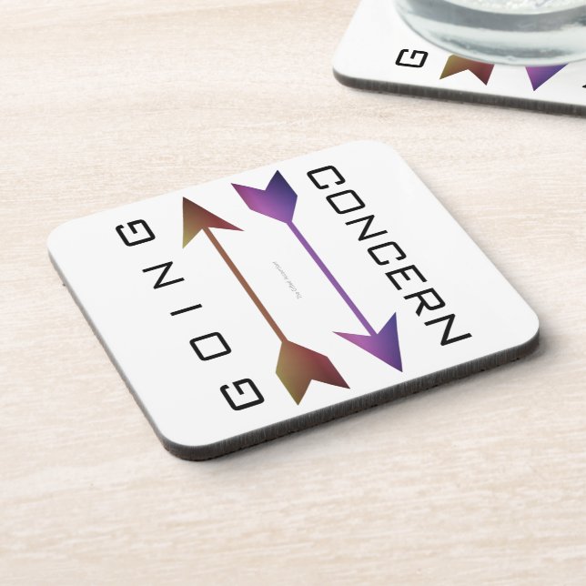 "Besorgnis erregend" Getränkeuntersetzer (Linke Seite)