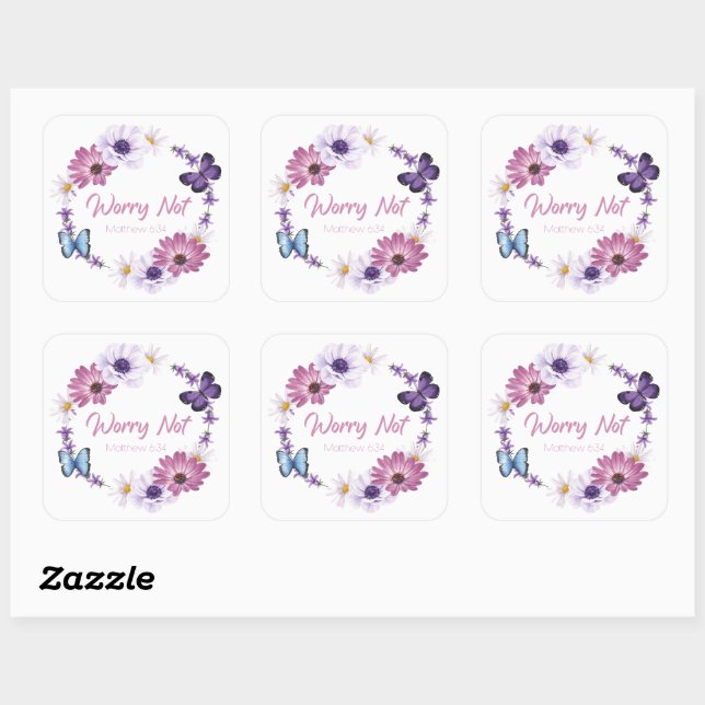 Besorgnis erregend ist nicht die Christliche Glaub Quadratischer Aufkleber (Blatt)