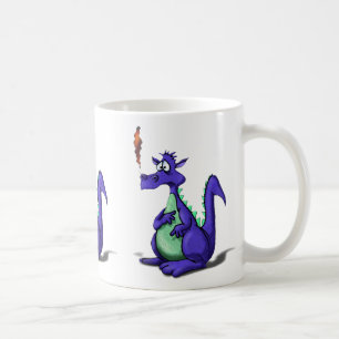 Besorgnis erregender Lila Dragon-Cartoon Tasse
