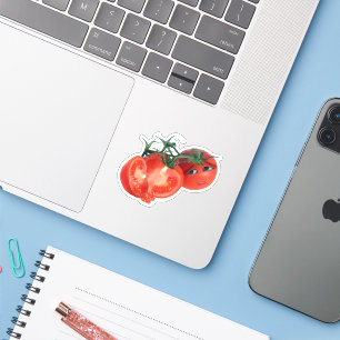 Besorgte Cherrytomate Aufkleber