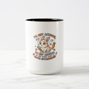 Besorgte Hasen-Snack-Alarm-Tasse Zweifarbige Tasse