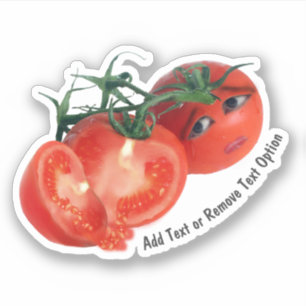 Besorgte Kirschtomate Aufkleber