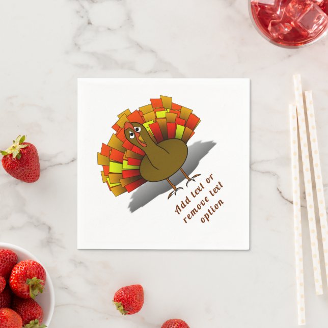 Besorgter Truthahn Thanksgiving  Serviette (Beispiel)