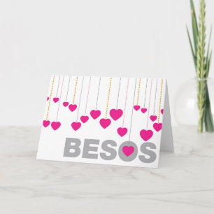 Besos Leere Grußkarte Karte