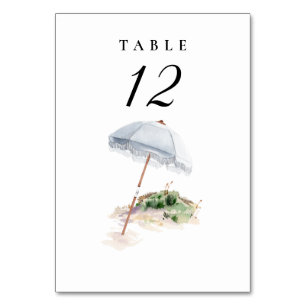 Bespoke Beach Wedding Tischnummer