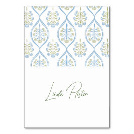 Bespoke Blue and Green Floral Wedding Tischnummer