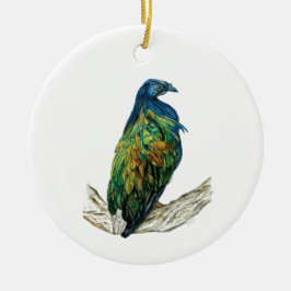 Bespoke Hand bemalt Print Bird Ornament