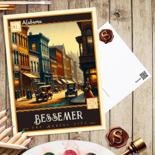 Bessemer, Alabama Antik Postkarte