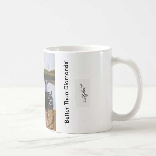 "Besser als Diamant" Kaffee-Tasse Tasse (Rechts)