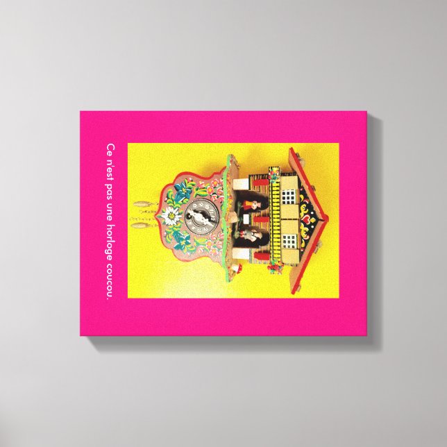 Besser als eine Kuckucksuhr? Eine gewickelte Leinw Leinwanddruck (Vorderseite)