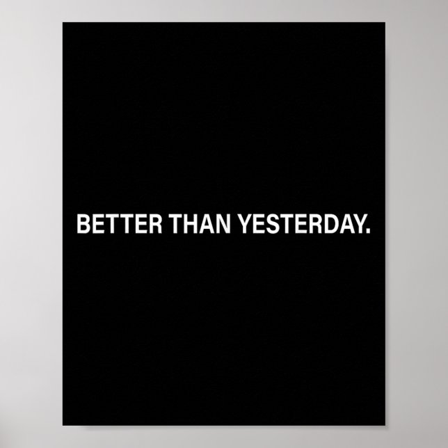 Besser als gestern Training Workout-Fit Poster (Vorne)