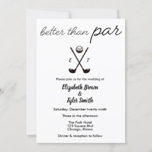 "besser als par" Golf-themed Wedding Einladungen