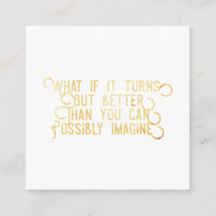 Besser als Sie sich vielleicht vorstellen können - Quadratische Visitenkarte