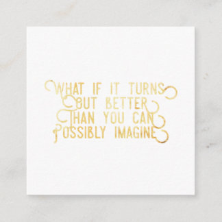 Besser als Sie sich vielleicht vorstellen können - Quadratische Visitenkarte