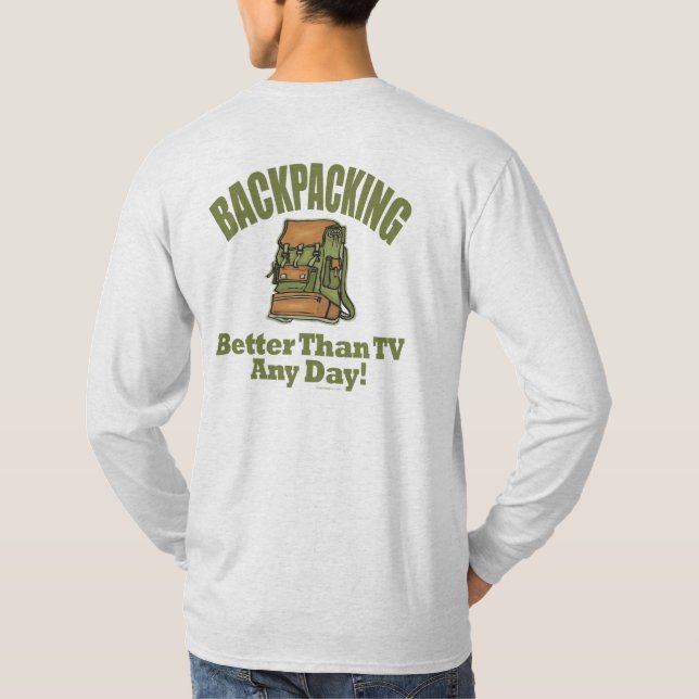 Besser als TV - Backpacken T-Shirt (Rückseite)