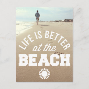 Besser am Strand Postkarte