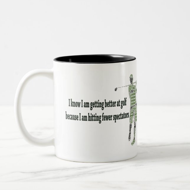 Besser beim Golf Zweifarbige Tasse (Links)