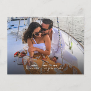Besser gemeinsam Foto Hochzeit Termin vormerken Postkarte