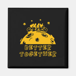 Besser gemeinsam Katze Huhn Tandem Fahrrad Bike Pl Magnet