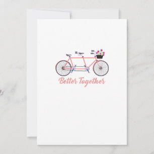 Besser gemeinsam Tandem-Fahrrad Gemeinsam Modern D Feiertagskarte
