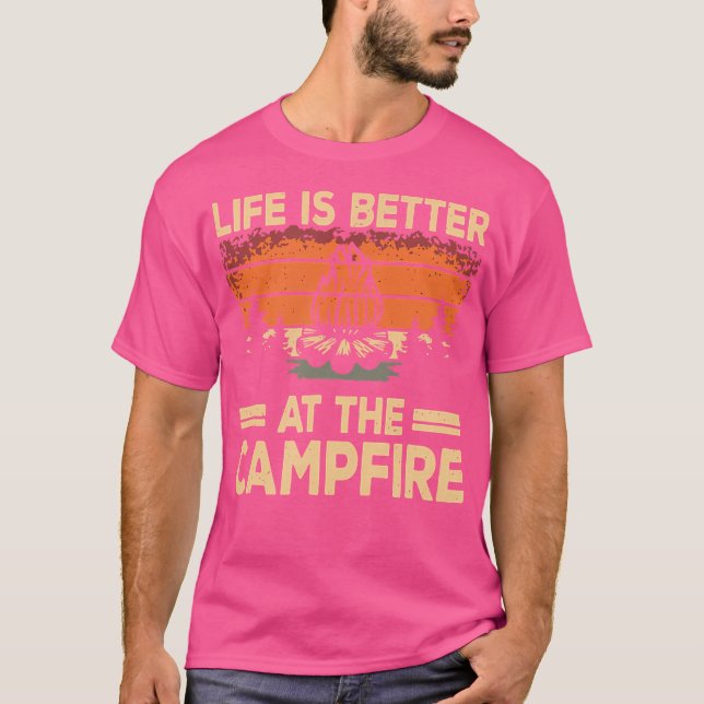 Besser im Campfire Outdoorlife Camping T-Shirt (Vorderseite)