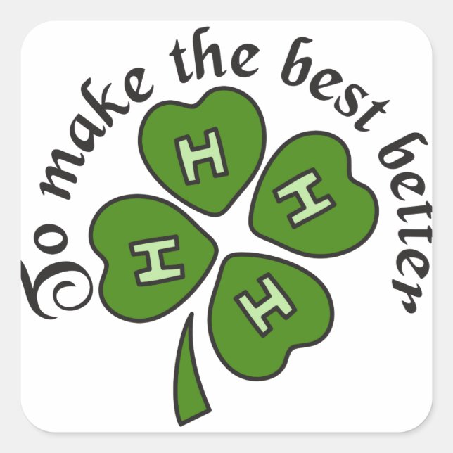 Besser machen quadratischer aufkleber (Vorderseite)