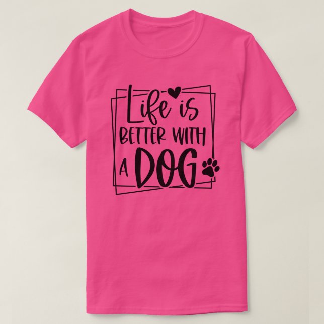 BESSER MIT HUNDEN T-Shirt (Design vorne)