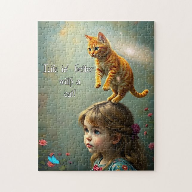 Besser mit Katze Puzzle (Vertikal)
