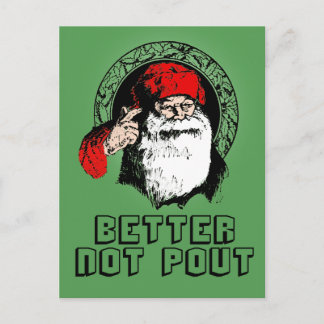 Besser nicht die Santa Claus-Karte(n) ausgeben Feiertagspostkarte