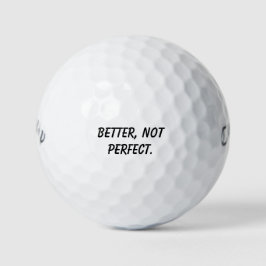 'Besser, nicht perfekt' Kraftvolles Mantra-Geschen Golfball