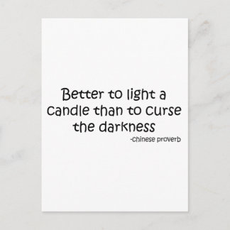 Besser, um ein Candle-Zitat zu machen Postkarte