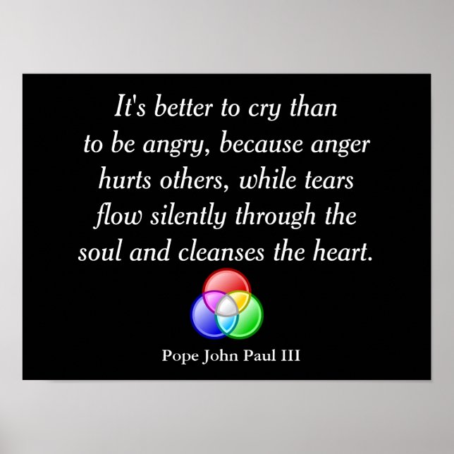 Besser zu weinen - Kunstposter Poster (Vorne)