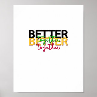 Besser zusammen als eine Familie herzlicher Stil Poster