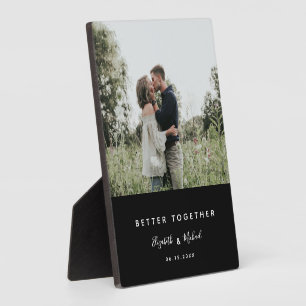 Besser zusammen Foto Modern Elegant Einfache Schri Fotoplatte
