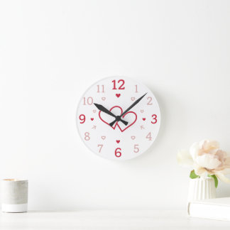 Besser zusammen – Romantisch Runde Wanduhr