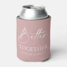 Besser zusammen Rosa Wedding Can Cooler/Koozie
