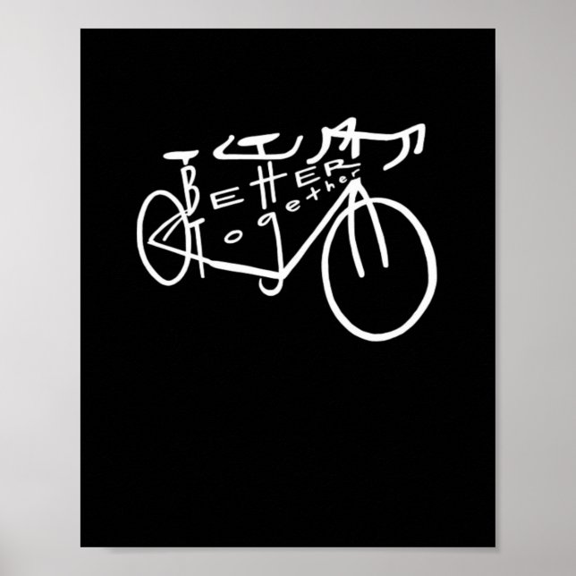 Besser zusammen White Minimal Ästhetik  Poster (Vorne)