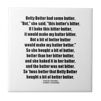 Bessere Butter Bettys Botter (ZungeTwister) Fliese