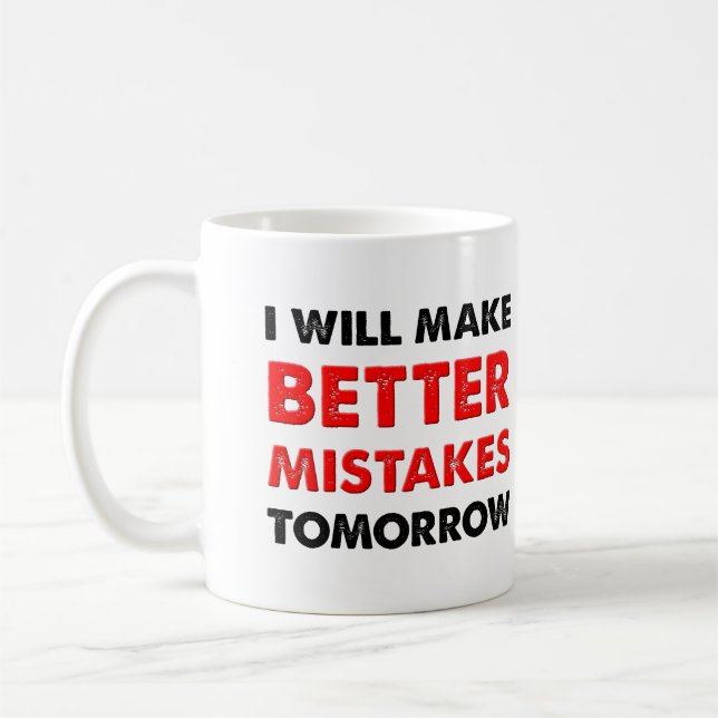 Bessere Fehler Morgen lustige Mug oder Reisen Mug Kaffeetasse (Links)