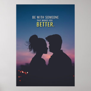 Bessere romantische Liebe durch Zitatposter Poster